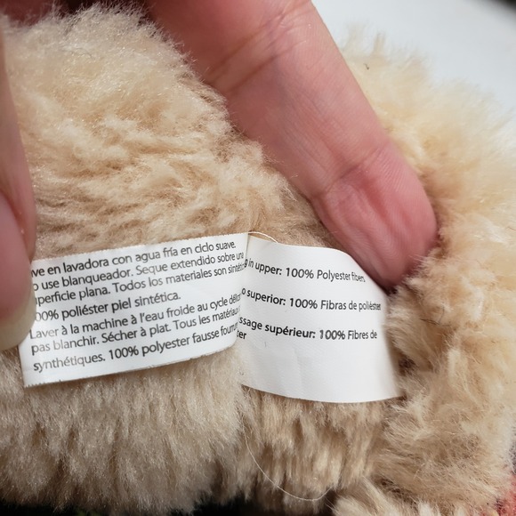 Dearfoams Alpine Moritz Bootie House Slippers Womens 9 Cream Plaid - Picture 5 of 16